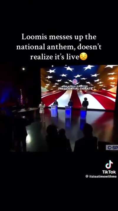 A singer butchers the national anthem during a live broadcast 