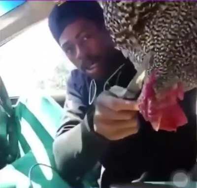 Man tried to eat chicken goes wrong