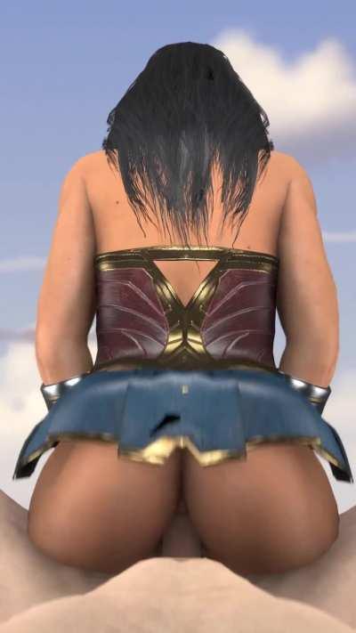 Wonder Woman Bouncing Her Ass on You - [Injustice] (Skeletron27)