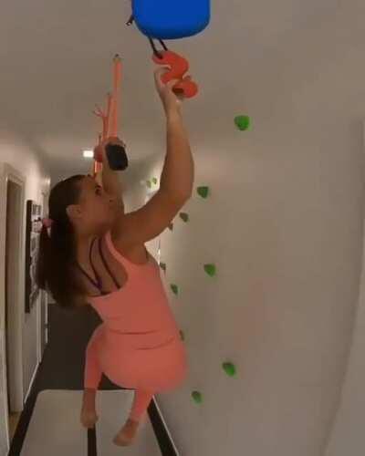 She turned her house into a workout gym