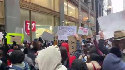 Chicago students ironically protest in close contact because they don't want to have in person classes that would require them to come in close contact with other people