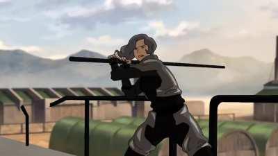 Two days ago someone posted the fight of Ling and Suying Beifong, I bring Metalbending fight by Suyin and Kuvira.