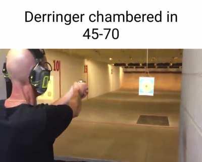 Derringer chamered in 45-70.