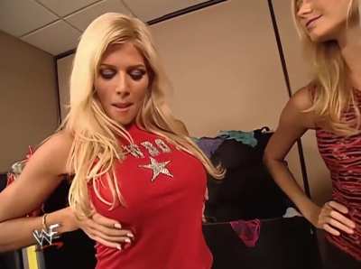 Torrie explaining where she wants all of us to EXPLODE on after her match!