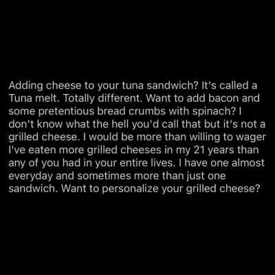 Grilled Cheese debate