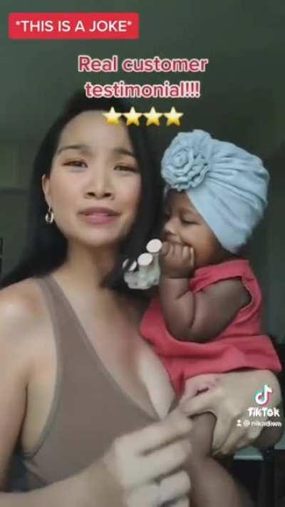 Remember a few days ago when someone posted a video of this tic toker talking about her neighbors black baby business after someone asked her if the baby was actually hers? Well, she made a commercial yo 💀