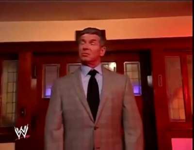 Vince mocking triple h in church with holy water