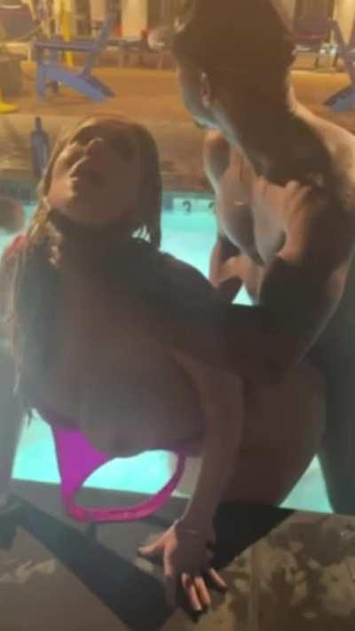 Savannah Bond gets fucked at a pool party