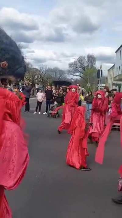 This float representing the koalas that died as a result of the Black Summer bushfires and corruption in politics.