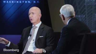 Jeff Bezos doesnt understand why the crowd laughs when he says 2 billion is starting out small