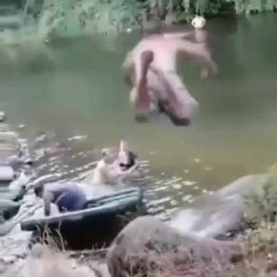 HMFT after I dive into the water