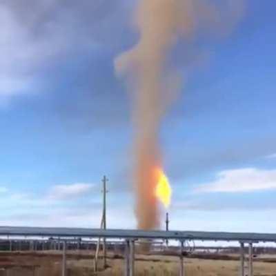 Dust Devil vs Fire from a flame stack