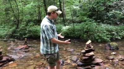 While rock stacking can be fun please remember our ecosystems. (This is not my video)