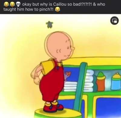 Little shit caillou Pinching his own fucking sister 🤏🏾 🤬🤬🤬