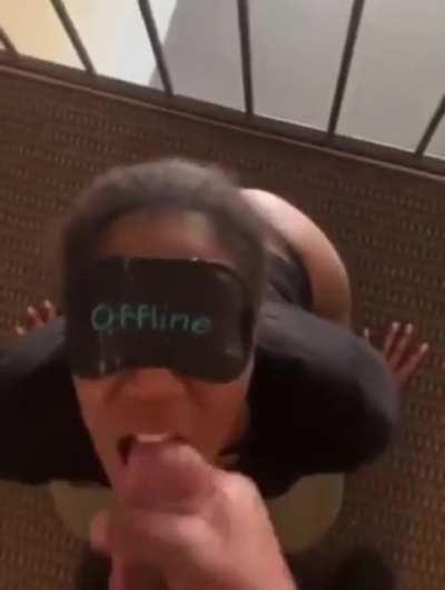 Thick ass taking facial and sucking it clean