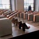 These rows of stomping shoes. Wtaf.