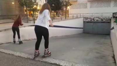 WCGW if you skate down a hill and you don't know how to stop.