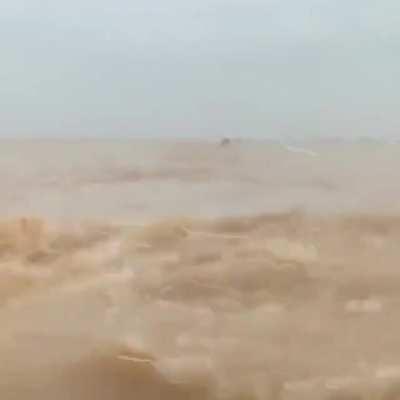 WCGW driving through a flash flood