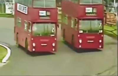 UK double-decker bus racing