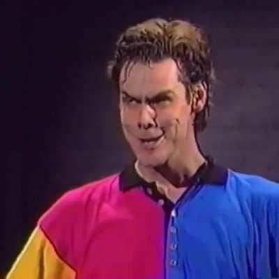 Jim Carrey impersonated Jack Nicholson as the Joker and Clint Eastwood during his comedies back in 1991 in the Un-Natural Act