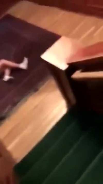 I’ll slide down the banister, WCGW?