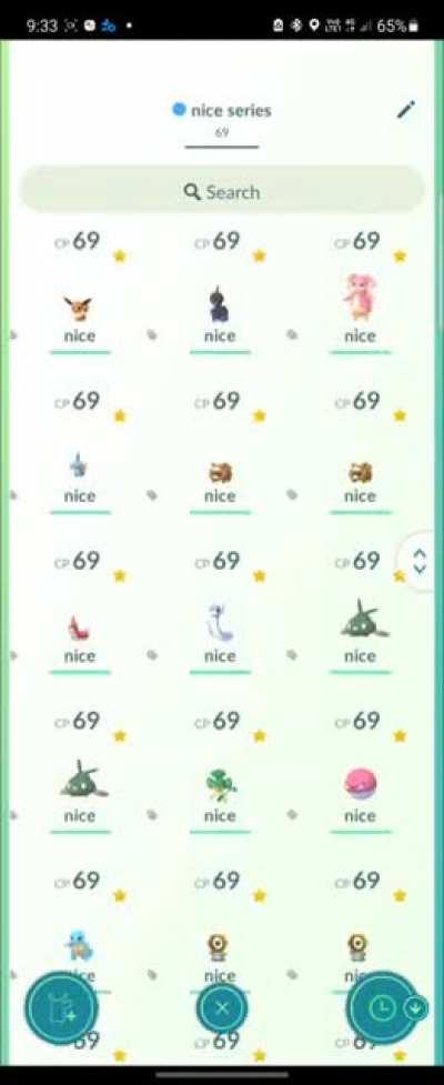 I have successfully found 69 69cp pokemon!