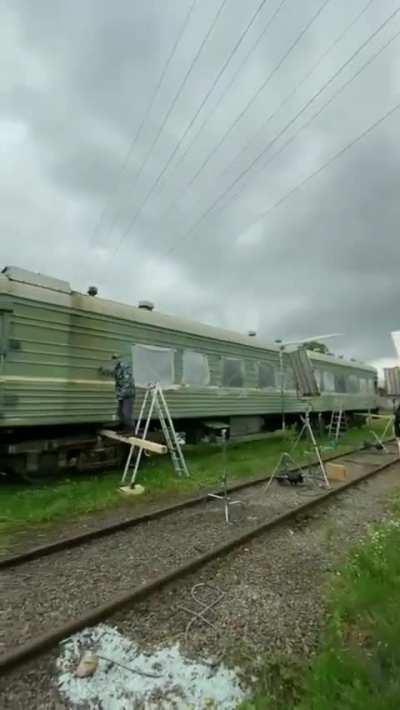 Filming of a Train scene...