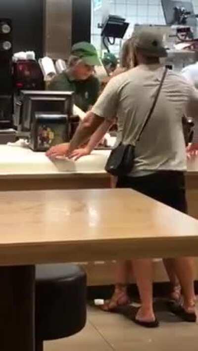 Fucking at McDonald's counter while ordering