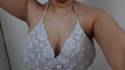How'd you take me, get me out of this lingerie and suck the milk of my tits? Indian (f)emale