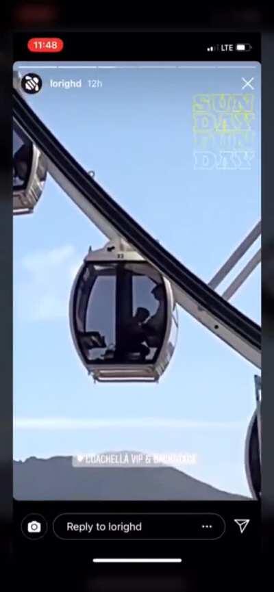 LMFAOOOO Stay classy chella 😂. head bobbin on the ferris wheel [gif]