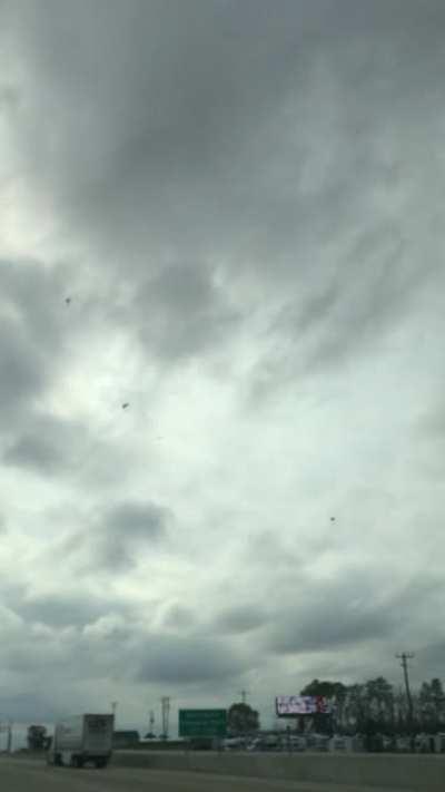 Parachuting above 94 expressway