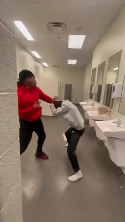 Fight I’m bathroom at school next to mine