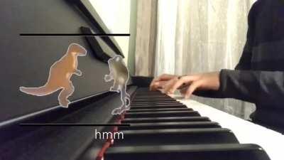 danseden dinazor ve kurbağa piano cover