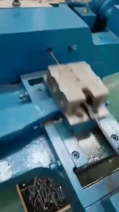 A nail making machine