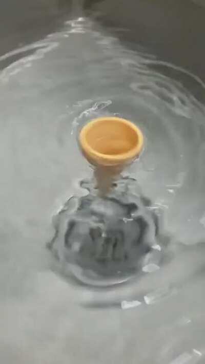 Cone in a whirlpool