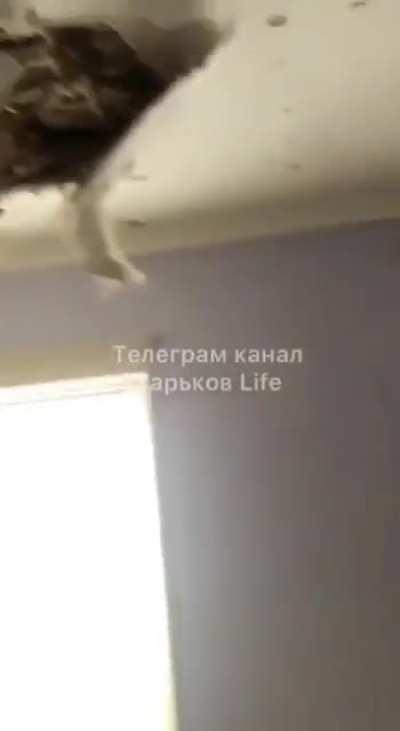 Russian shelling on Kharkiv, this missile smashed right into an apartment building 28 feb 2022