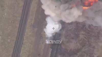Lancet strike on Ukrainian T-64BV tank causes immediate detonation