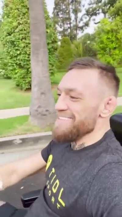 Conor’s in good spirits