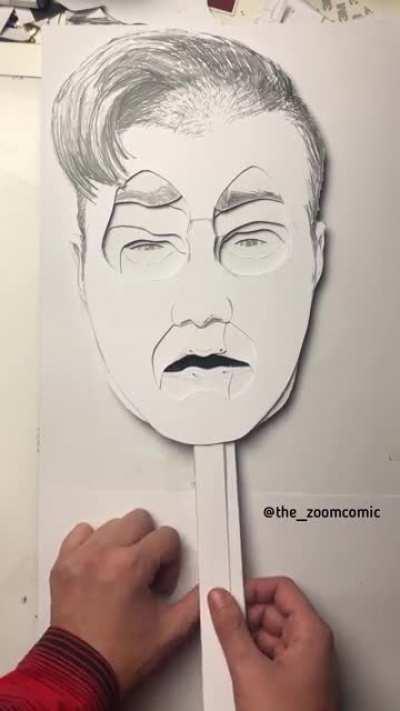 Recently made this fully expressive paper puppet face- based on real anatomy!