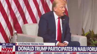 Trump has a full meltdown when a reporter asks him a legitimate question about his past racist remarks and earning black votes