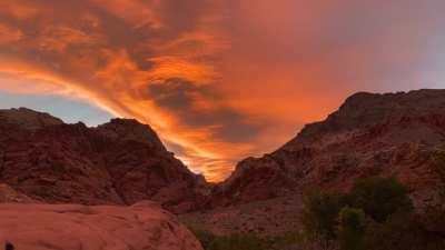 Sunset in Red Rock Canyon NV