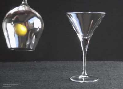 'Olive in Martini glass' circular motion demo