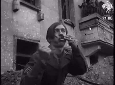 British soldiers mocking Hitler