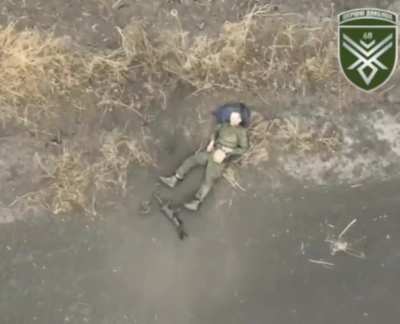 a Russian invader is eliminated