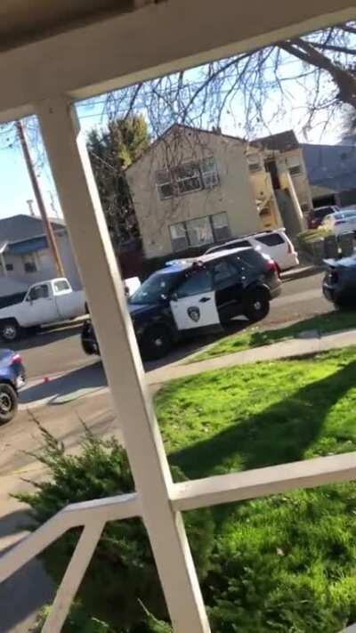 Veteran officer assualted and given concussion for filming from his own front porch.