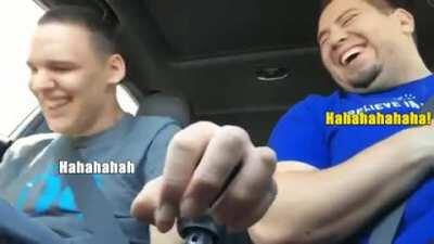 Dad teaches blind and autistic son how to shift gears