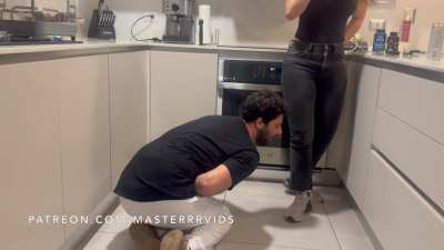 Sammy Ballbusting In The Kitchen