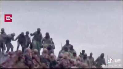 China leaks new footage of previous border skirmishes with India at Pangong Tso Lake with sticks &amp;amp; stones.