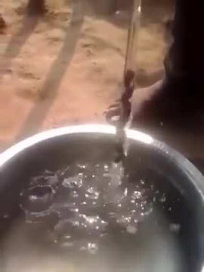 Carved Stick in Water Defying Gravity