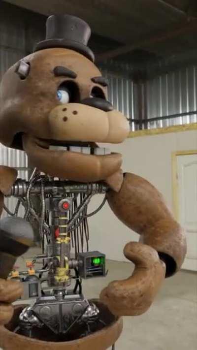 reanimated that irl freddy animatronic i saw on tiktok using freddy's hw model [BLENDER CYCLES]